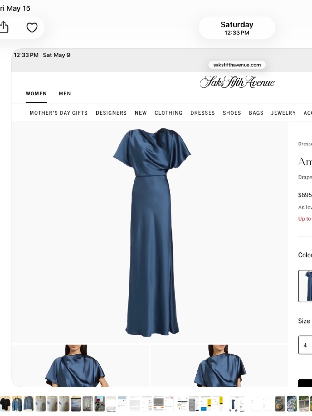 Amsale Fluid Draped Gown